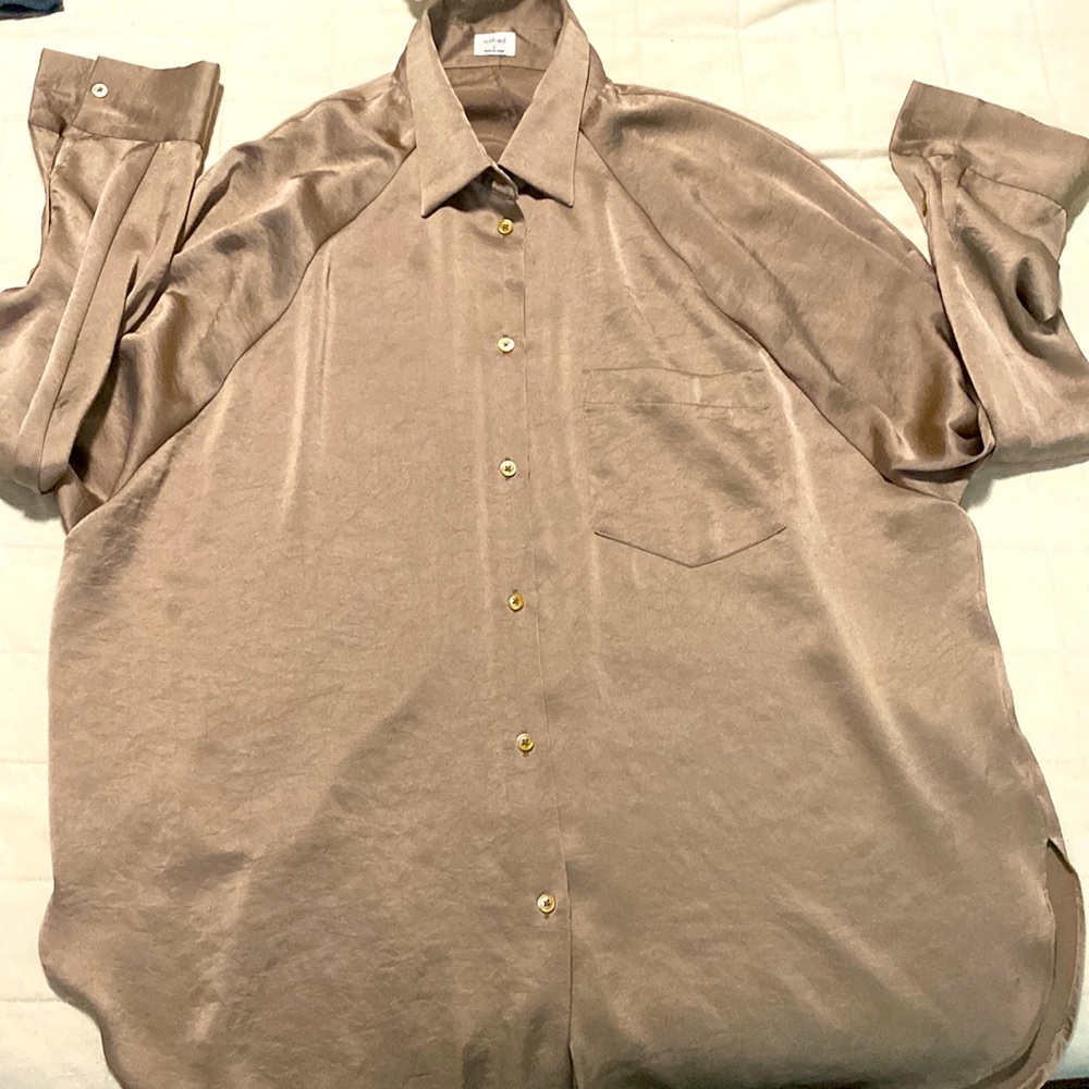ARITZIA WILFRED SATIN BLOUSE